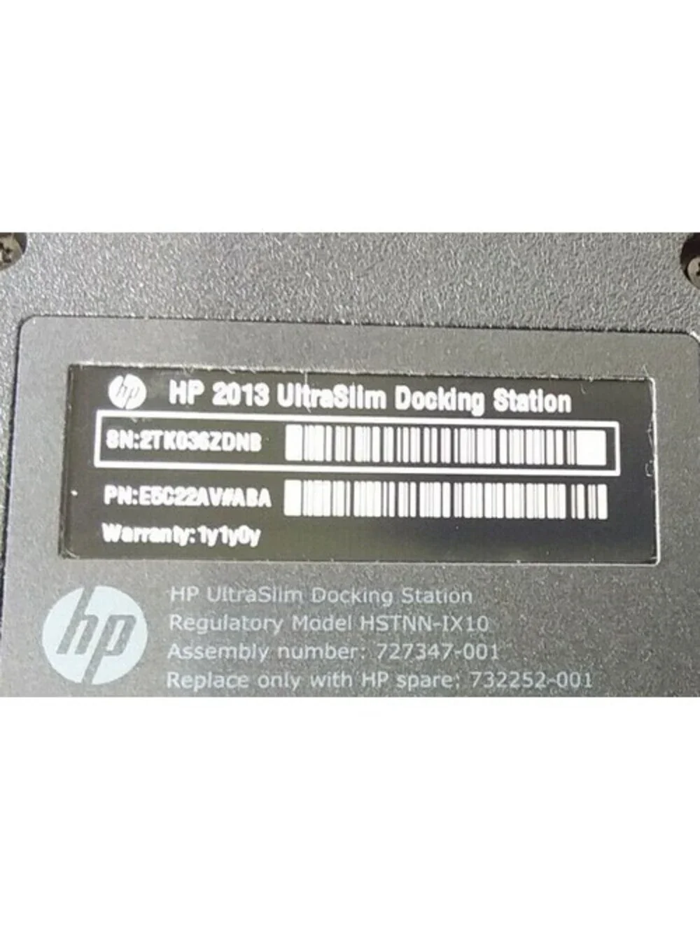 HP 2013 UltraSlim Docking Station D9Y32UT ProBook EliteBook 820 840 850 Tested